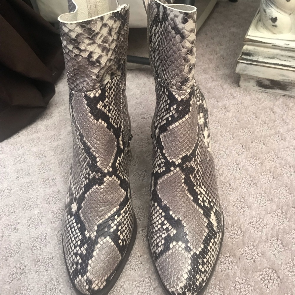 Steven Madden Snakeskin Booties